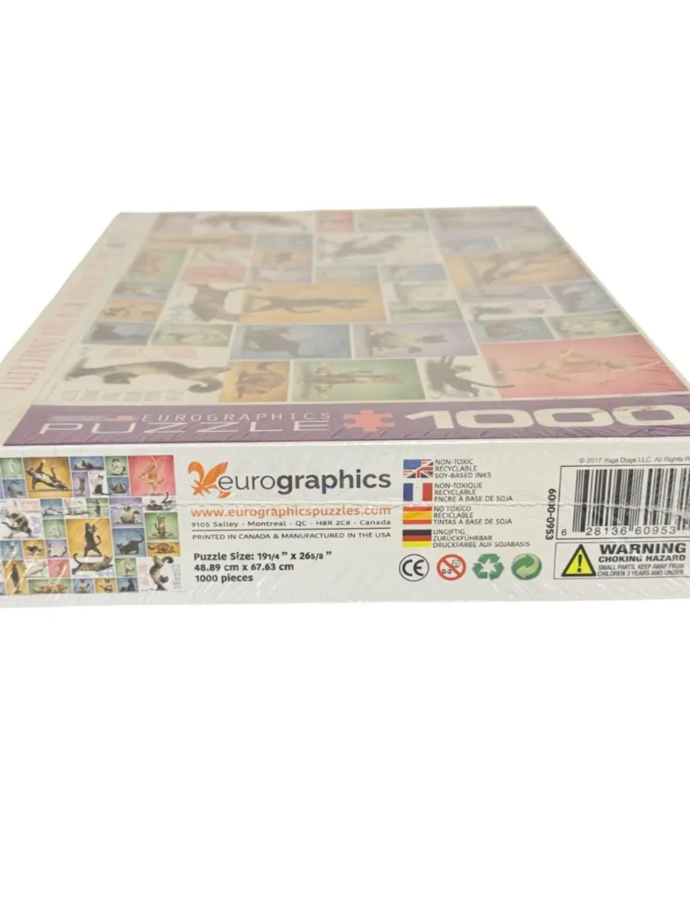 EuroGraphics Yoga Cats 1000 Piece Puzzle Made In USA 19 1/4